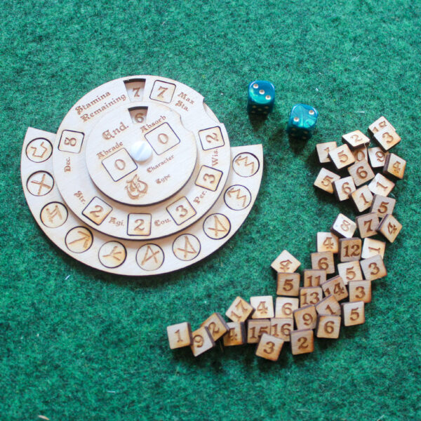 Character Statwheel by Oakbound Studio. Quickly keep track of your characters stats with this device