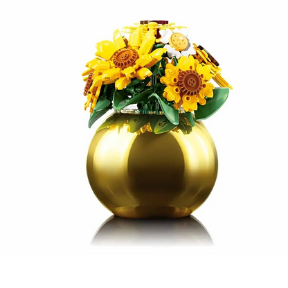 Sluban Sunflower Plated Vase - Pleyerid Building Brick Kit