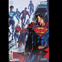 Action Comics #1059 Dawn Of DC from DC written by Phillip Kennedy Johnson, Gene Luen Yang, Dan Parent, art by Rafa Sandoval, Viktor Bogdanovic, Marguerite Sauvage and variant cover art by Mike Deodato Jr and Matt Herms.