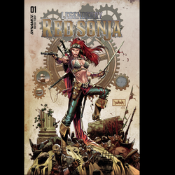Legenderry Red Sonja from Dynamite Comics a one shot written by Katana Collins with art by Kewber Baal and cover art A.