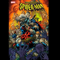 Miguel O'Hara Spider Man 2099 #1 Beware The Zombie of 2099 from Marvel Comics written by Steve Orlando, art by Devmalya Pramanik and cover art by Nick Bradshaw.