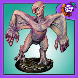 Bad Squiddo Games Turkey Man. A metal miniatures by Bad Squiddo Games for your RPGs whether as a monster or misunderstood companion. 
