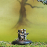 Hag Mother by Oakbound Studio. A pack of four lead pewter miniatures representing a hag mother and her owl familiars