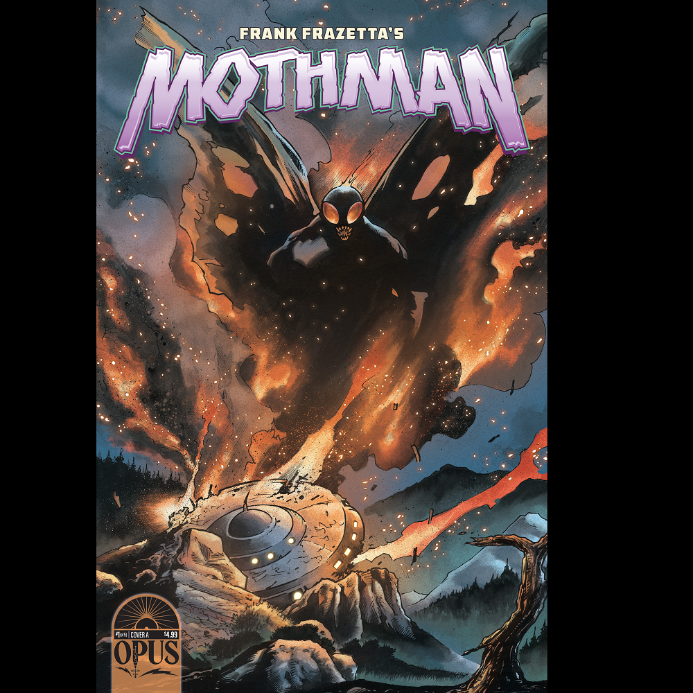 Frank Frazettas Mothman #1 from Opus Comics by Tim Hedrick and Andrea Mutti with cover art A