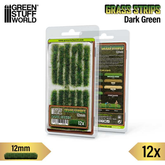 Dark Green Grass Strips 12mm - G...