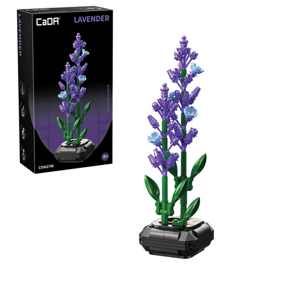 CaDA Lavender Building Block Planter - 205 Piece Brick Model Kit