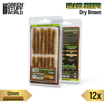 Dry Brown Grass Strips 12mm - Green Stuff World