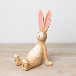 Sitting Rabbit Ornament, Mrs MLG loves this bunny ornament, a charming and loveable interior item that would also make a wonderful gift. A super cute reclining bunny decoration in the larger size to add to your bunny collection. 
