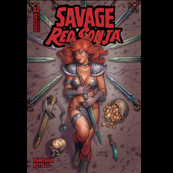 Savage Red Sonja #2 from Dynamite Comics by Dan Panosian with art by Alessio Petillo and cover art C.