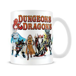Dungeons and Dragons retro mug. A white mug with a retro feel D&D design making a great gift for yourself, a loved one or your DM. 