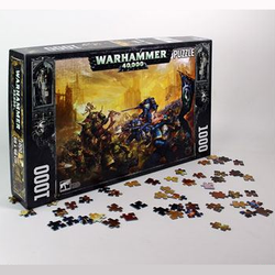 Warhammer 40k Dark Imperium 1000 Piece Jigsaw Puzzle. An officially licensed Jigsaw that makes a 68x48cm puzzle of an epic Warhammer 40k scene. 