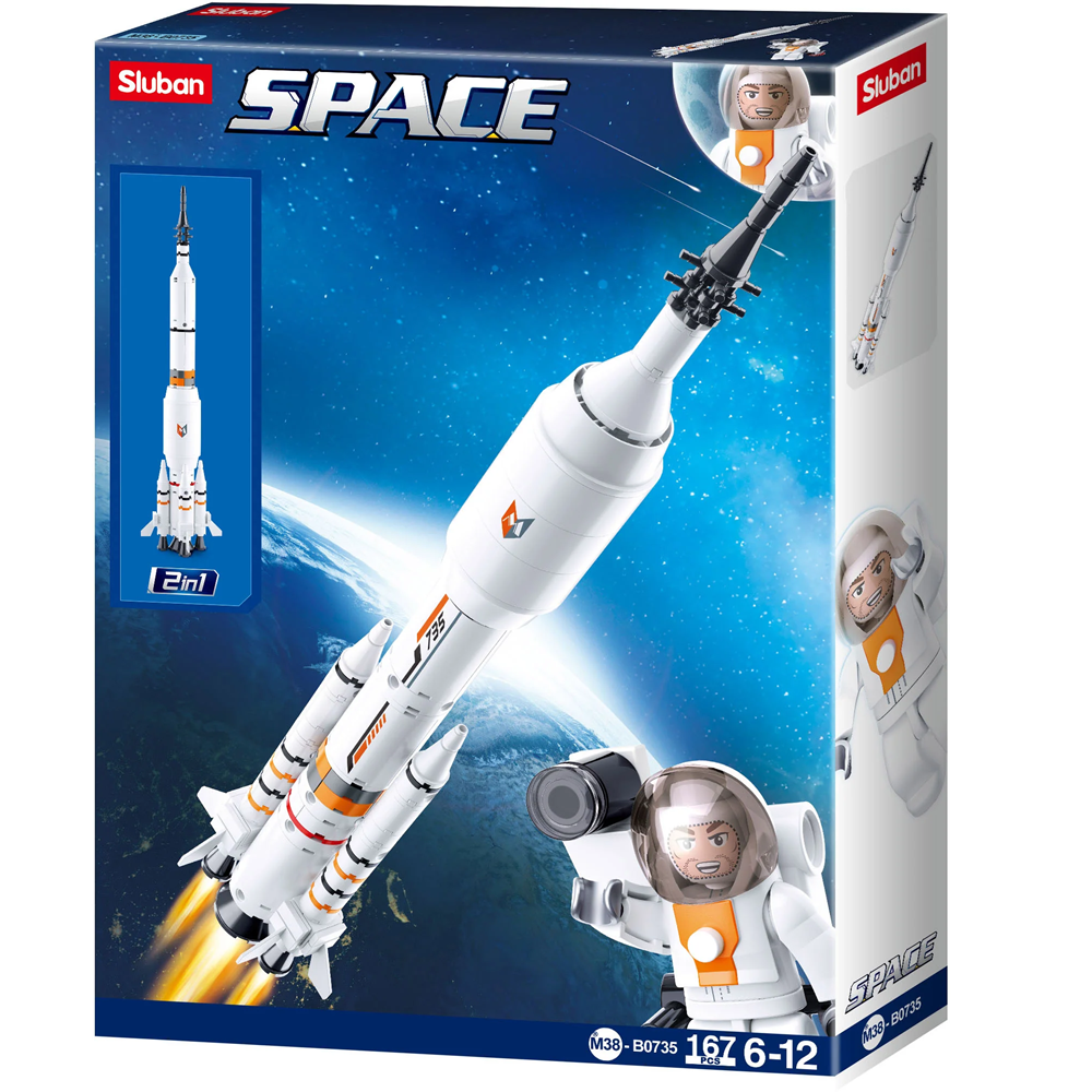 Sluban Saturn Rocket Booster Space Building Brick Kit
