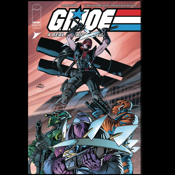 G.I. Joe: A Real American Hero #304 by Image Comics with cover art A written by Larry Hama with art by Chris Monneyham. Dawn Moreno Vs. The Blue Ninjas! The former Snake Eyes is on a recon mission in Springfield when she's confronted by Cobra's deadliest weapons yet.&nbsp;