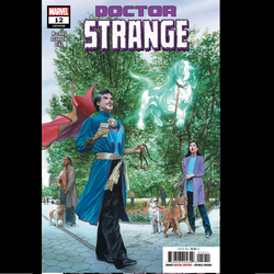 Doctor Strange #12 from Marvel Comics written by Jed Mackay with art by Danilo S Beyruth. Doctor Strange is a busy man — sometimes, it seems like the busiest man. But that man has a best friend. So when there’s something strange haunting the Sanctum Sanctorum, who can we turn to? Bats the ghost dog!
