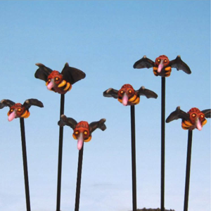 Stirges by Crooked Dice a set of six white metal 28mm scale miniatures for your tabletop games representing weird little flying insect type creatures that resemble a bat crossed with a mosquito