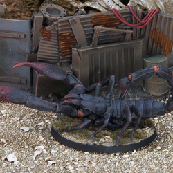 Giant Scorpion by Crooked Dice, one 28mm scale resin miniature for your RPG or tabletop game representing a large scorpion for your post apocalyptic RPG, alien tabletop game and more.