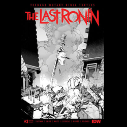 The Last Ronin #3 Teenage Mutant Ninja Turtles from IDW written by Tom Waltz, Peter Laird and Kevin Eastman with art by Ben Bishop. 52 page comic reprint of the Last Ronin miniseries