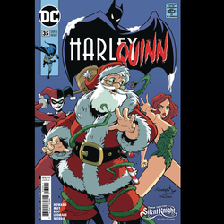 Harley Quinn #35 with Santa variant cover art from Marvel Comics swing into a tale of adventure brought to you by Hannah Rose May, Leomacs and Jason Wordie.      