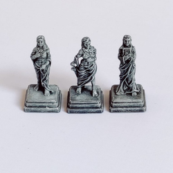 A pack of three Female Statues from Iron Gate Scenery printed in resin in 28mm scale making a great edition for your tabletop games, RPGs, roman settings, dungeon scenery and other hobby needs.&nbsp;