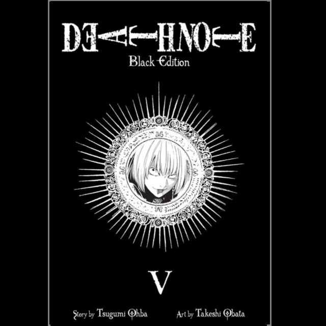 Death Note Black Edition Vol. 5 a paperback graphic novel which contains volumes 9 &amp; 10 for Deathnote by Tsugumi Ohba. Any human whose name is written in the notebook dies, and now Light has vowed to use the power of the Death Note to rid the world of evil