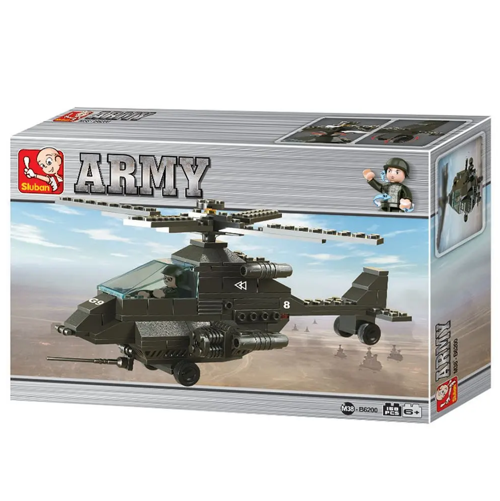 Sluban Apachi Helicopter - Army Building Brick Kit