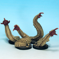 Giant Leeches by Crooked Dice.&nbsp; A set of four metal figures representing creatures for your RPGs, tabletop gaming, dungeon scenery and swamps.&nbsp; &nbsp;