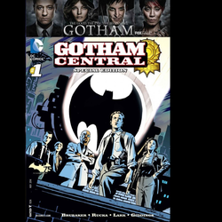 Gotham Central #1 from DC comics by Ed Brubaker and Greg Rucka with art by Michael Lark. A tense, driven story begins in rapid fashion with the all too familiar cry of 'officer down'—and the race is on to stop a major Batman villain while solving the crime before the Dark Knight intervenes. But between the emotion of losing one of their own and the labyrinth of clues left behind, the chances of success for Montoya, Allen and co. don't look good... 