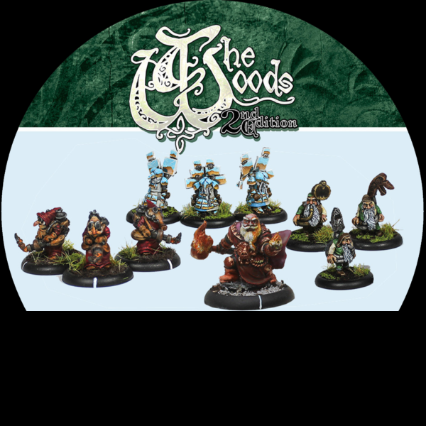 Gnome Guilds by Oakbound Studio. A set of ten lead pewter miniatures full of character, some carrying musical instruments and others with flame throwers