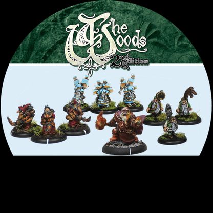 Gnome Guilds by Oakbound Studio. A set of ten lead pewter miniatures full of character, some carrying musical instruments and others with flame throwers