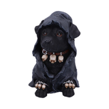 Reapers Canine figurine by Nemesis Now. Add a dark, edgy presence to your home with this finely-crafted, hand painted black dog dressed in a black cloak  and wearing a collar adorned with skulls.