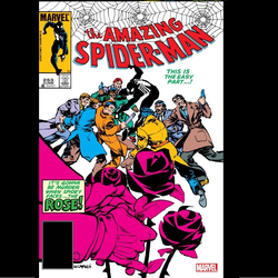 The Amazing Spider-Man #253 from Marvel Comics facsimilie edition written by Tom DeFalco. Peter Parker has been assigned to accompany Daily Bugle sports reporter, Wendy Thorton, to cover the game between New York Mammoths and the San Francisco Skyhawks.&nbsp;