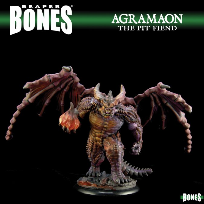 77936 Agramon Pit Devil, this ominous creature has large wings and tail 