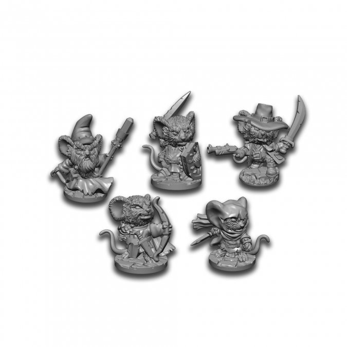 19503  Reaper Miniatures Mouslings Fun Size - Bones Black