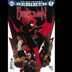 Batwoman  #1 DC Universe Rebirth from DC written by Marguerite Bennett. A deadly new bioweapon is available in the markets of Coryana and Batwoman will have to face up to the things she did in the past and the people she left behind, some of whom would be happier to see her dead than alive! 