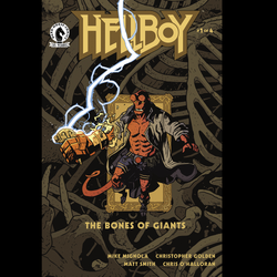 Hellboy The Bones Of Giants #1 by Dark Horse Comics written by Mike Mignola and Christopher Golden with Matt Smith cover.