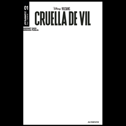 Disney Villains Cruella De Vil #1 by Dynamite Comics written by Sweeney Boo with art by M Puglia and cover art blank authentix E.