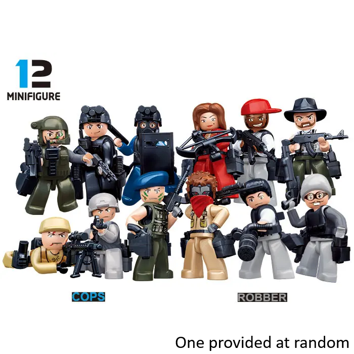 Sluban Cops & Robbers Minifigure | 1 Random Collectible Character