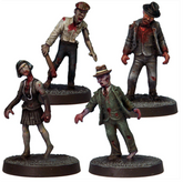 Four zombie figurines on bases w...