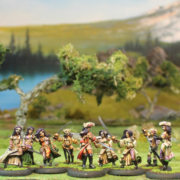 Fae Rade Warband by Oakbound Studio. A set of 9 lead pewter miniatures