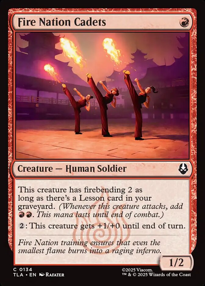 Fire Nation Cadets Avatar The Last Airbender #134 MTG Single Card Front