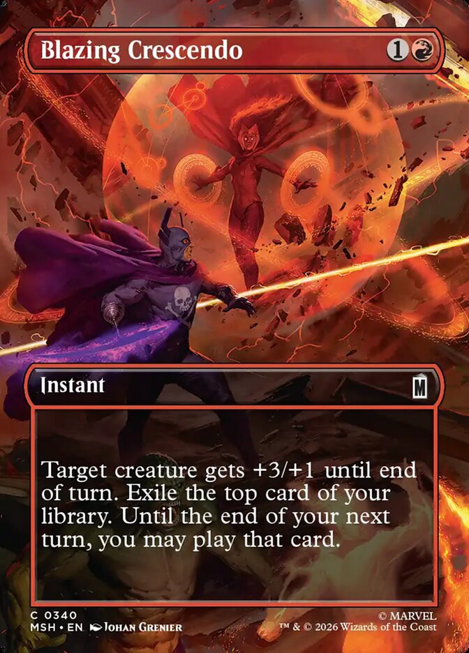 Marvel Superheroes Blazing Crescendo Card Front