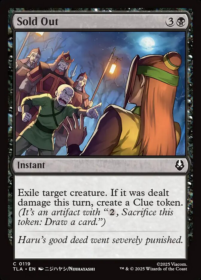 Sold Out Avatar The Last Airbender #119 MTG Single Card Front