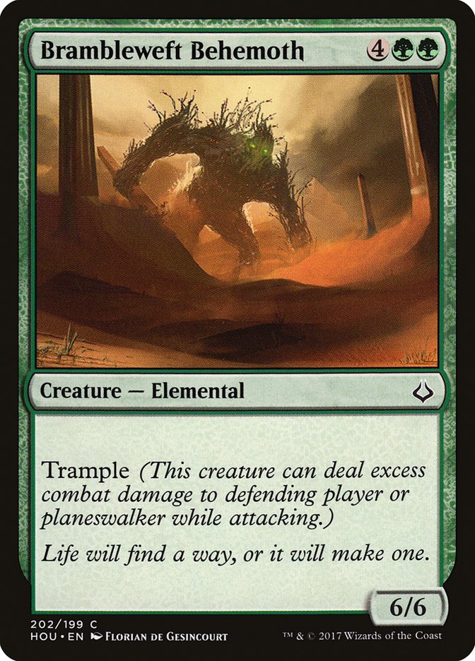 Hour of Devastation Brambleweft Behemoth #202 Card Front