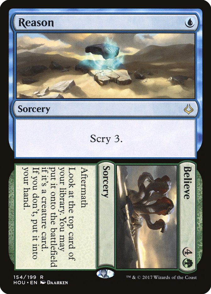 Hour of Devastation Reason // Believe #154 Card Front