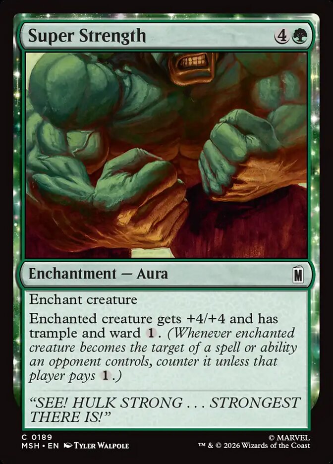 Marvel Superheroes Super Strength Card Front
