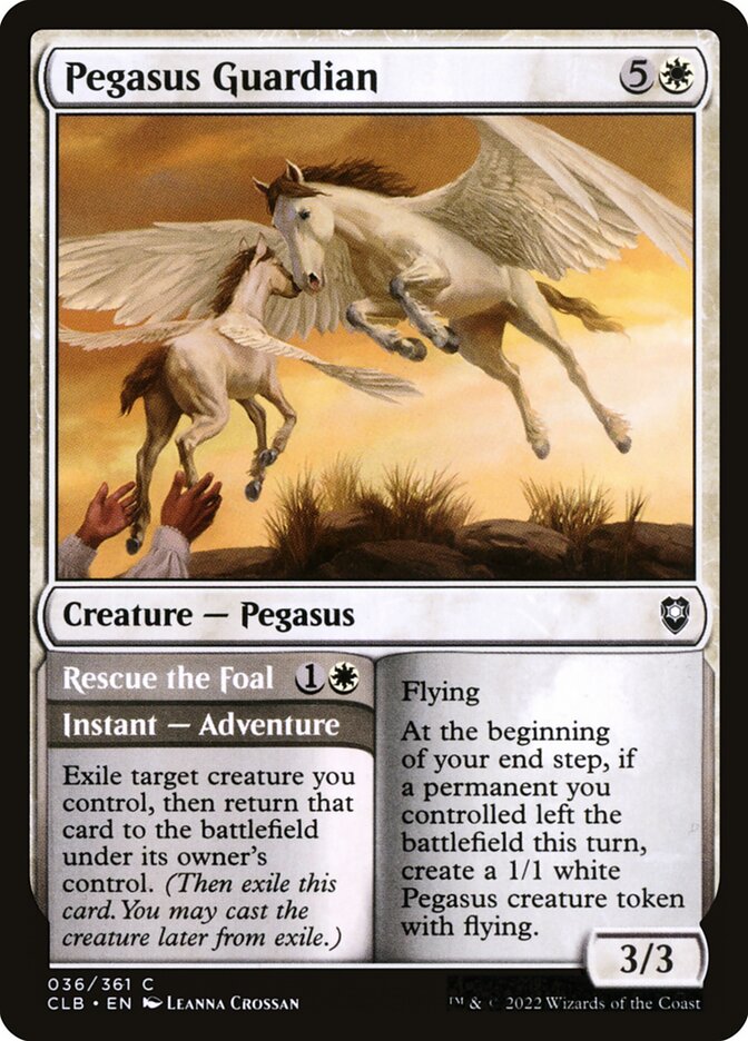 Pegasus Guardian // Rescue the Foal - Commander Legends #036 Card Front
