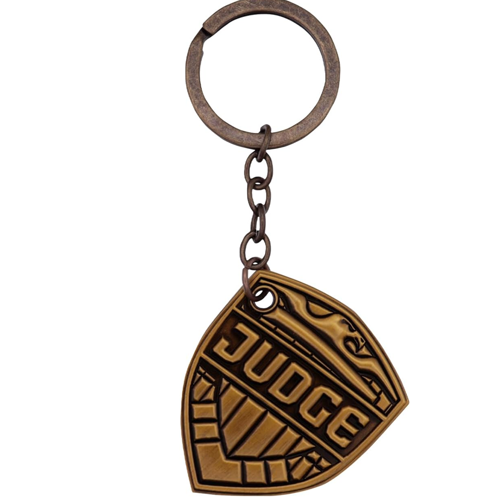 2000 AD Judge Dredd limited edition metal badge keyring officially licensed collectible