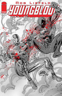 Youngblood #2 Cover E Rob Liefeld Manga Black & White Edition Variant (Mature)