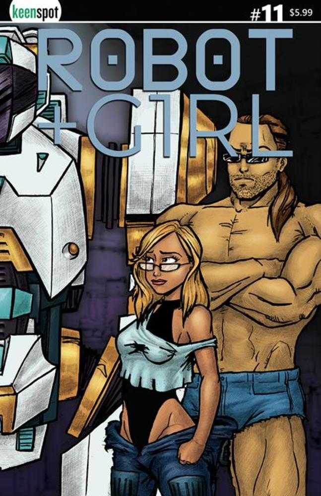 Robot + Girl #11 Cover B Mike White Right Side Connecting Cover Bagged With Trading Card Variant
