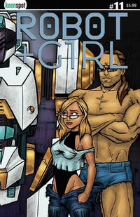 Robot + Girl #11 Cover B Mike White Right Side Connecting Cover Bagged With Trading Card Variant